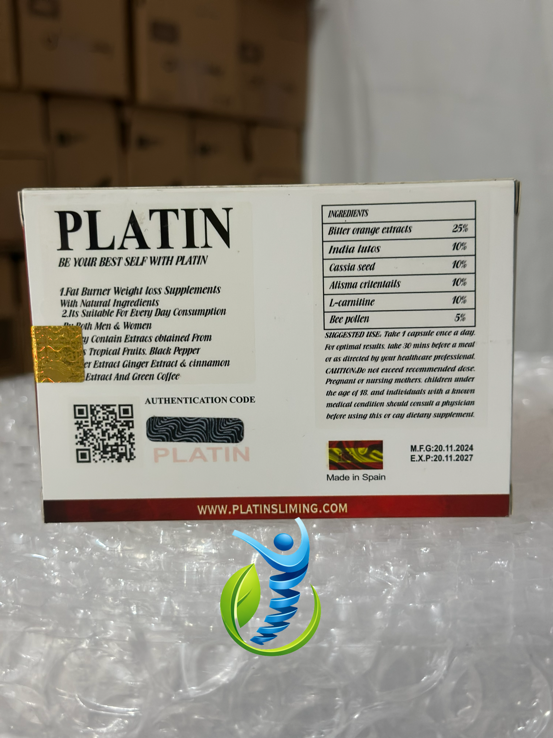بسته ۳۲ عددی قرص لاغری PLATIN NEW ساخت اسپانیا